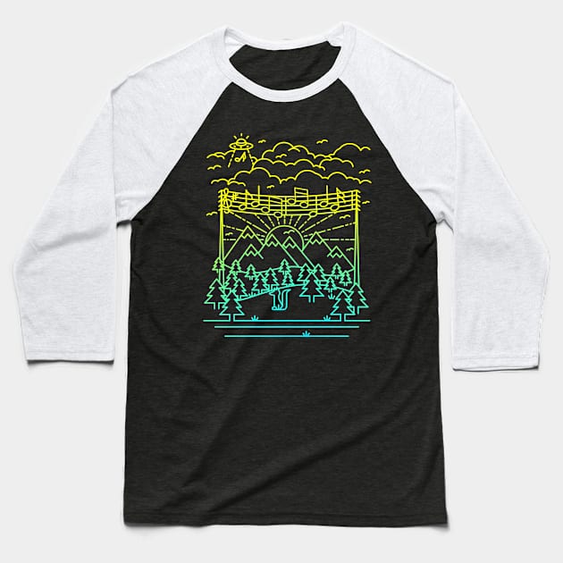 Mountain Notes Baseball T-Shirt by opippi